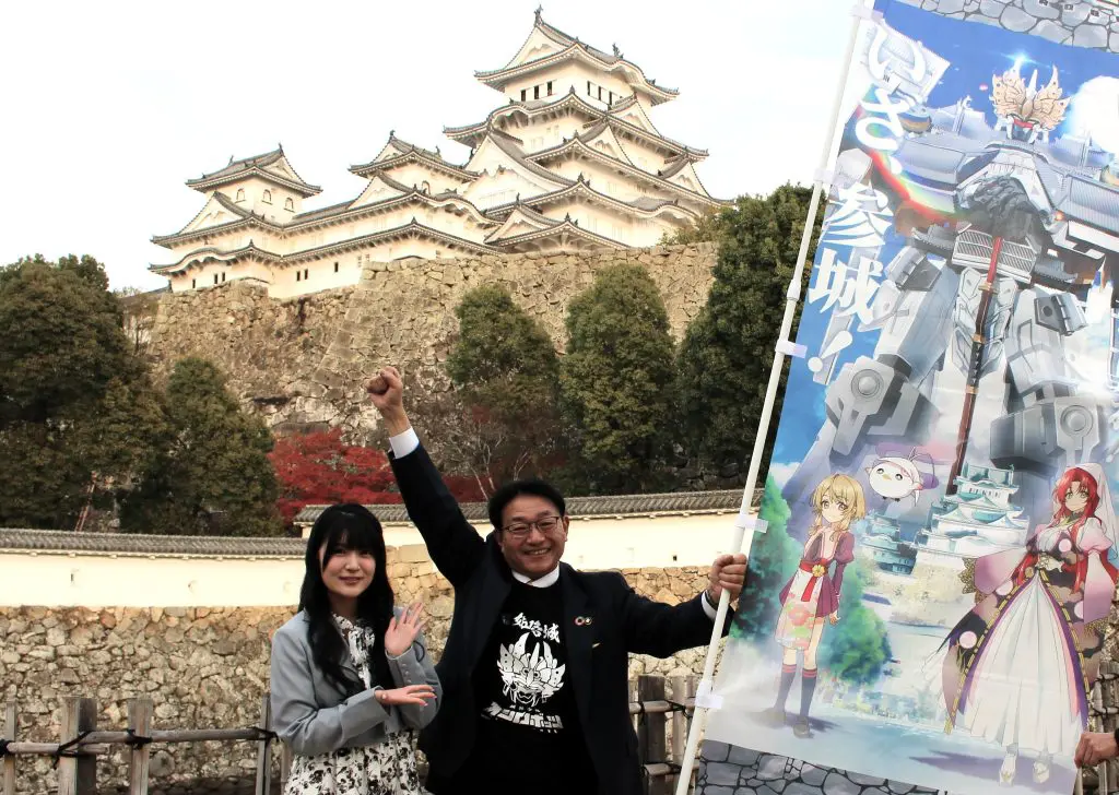 『城郭合体オシロボッツ』オシロボット姫路城の新作アニメPV公開記念イベント　鈴木杏奈さんが姫路市長との対談＆1日店長イベントも実施