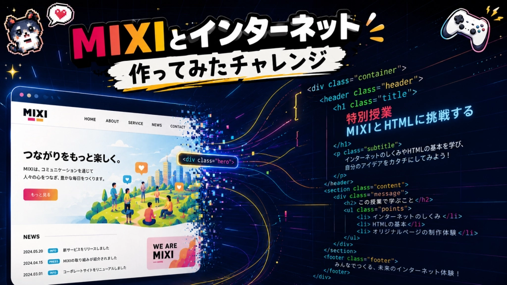MIXI、代々木中学校「プログラミングゼミ」への支援を開始